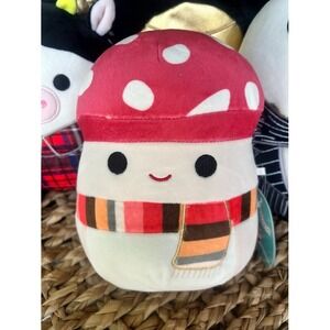 Squishmallow Malcolm The Mushroom Scarf‎ 2023 Fall Harvest Squad 8" KellyToy